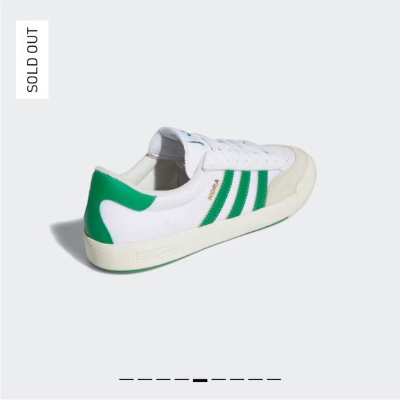 Adidas Nora Sneakers in Cloud White/Green - Picture 5 of 6